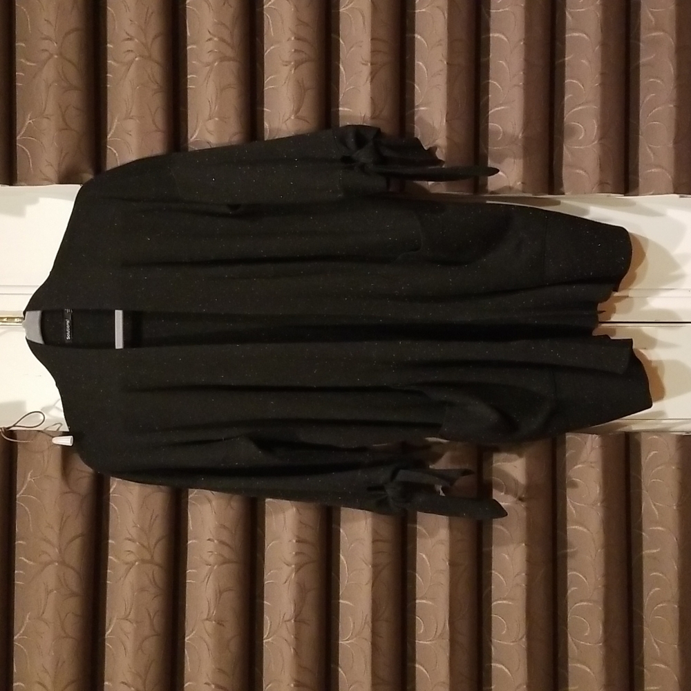 Black cardigan speckled with white!